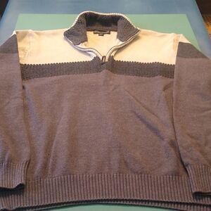 Tricots St Raphael Men's XXL Quarter Zip Cotton Blend Long Sleeve Sweater
